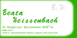 beata weissenbach business card